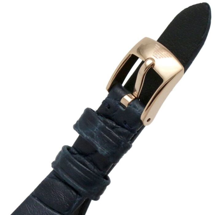 Emporio Armani Gianni T Bar Crystals Silver Dial Blue Leather Strap Watch For Women - AR11469 - Image 7